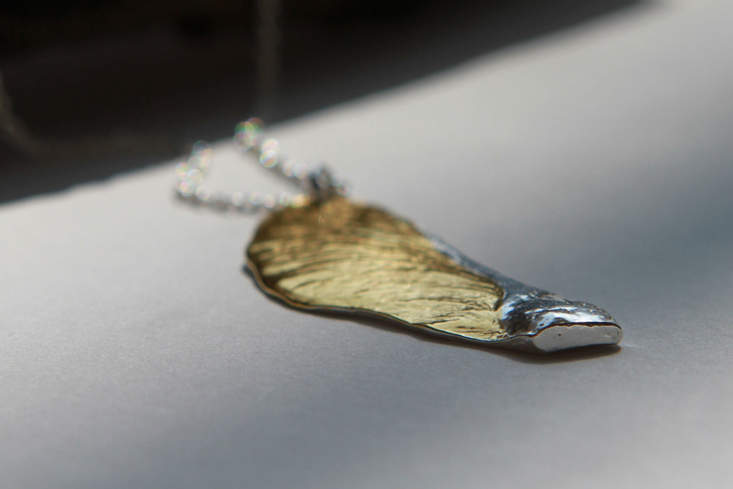 Maple Key Pendant with Gold