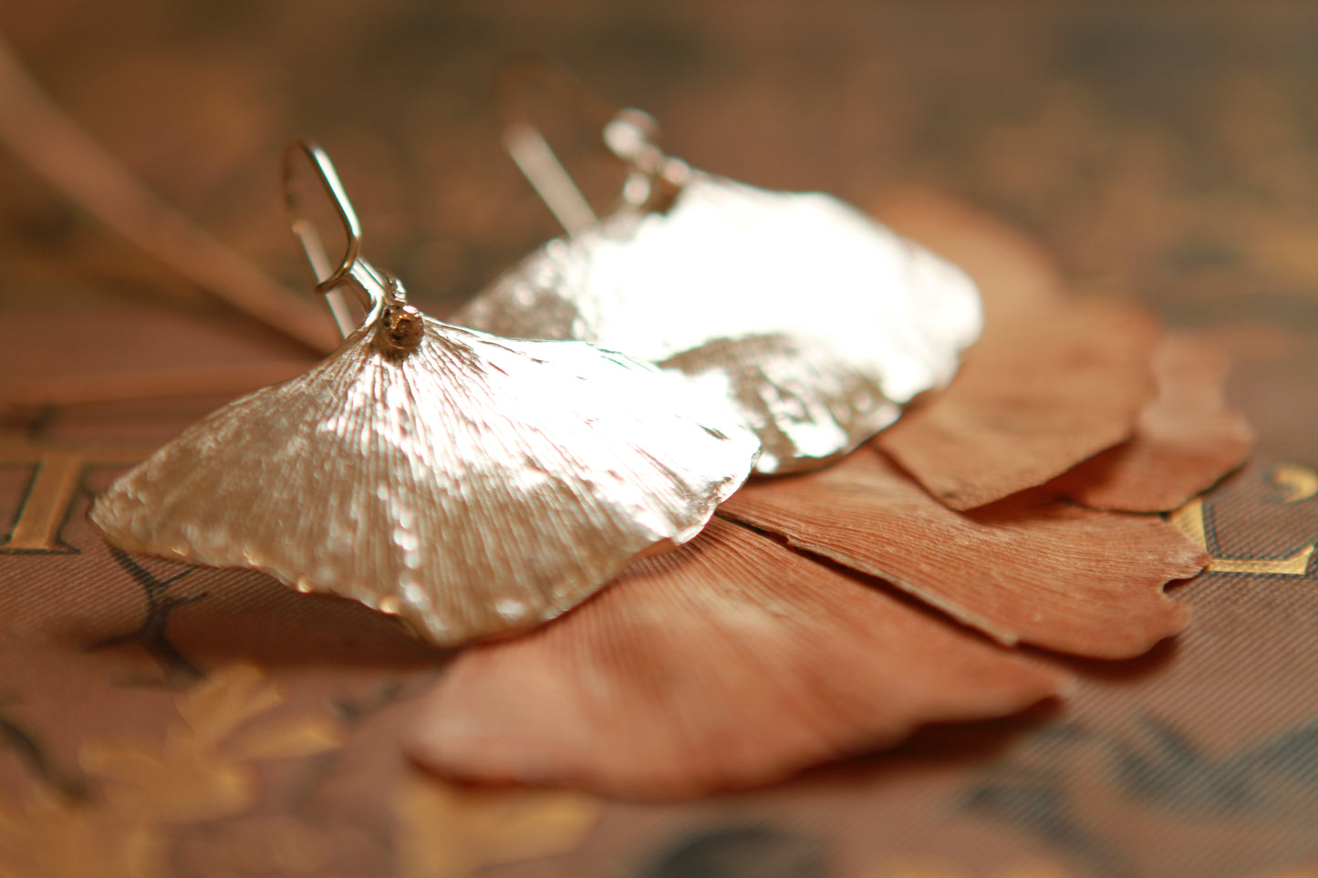Ginkgo Leaf Earrings