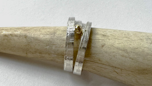 Wrapped & Stacked Silver Ring