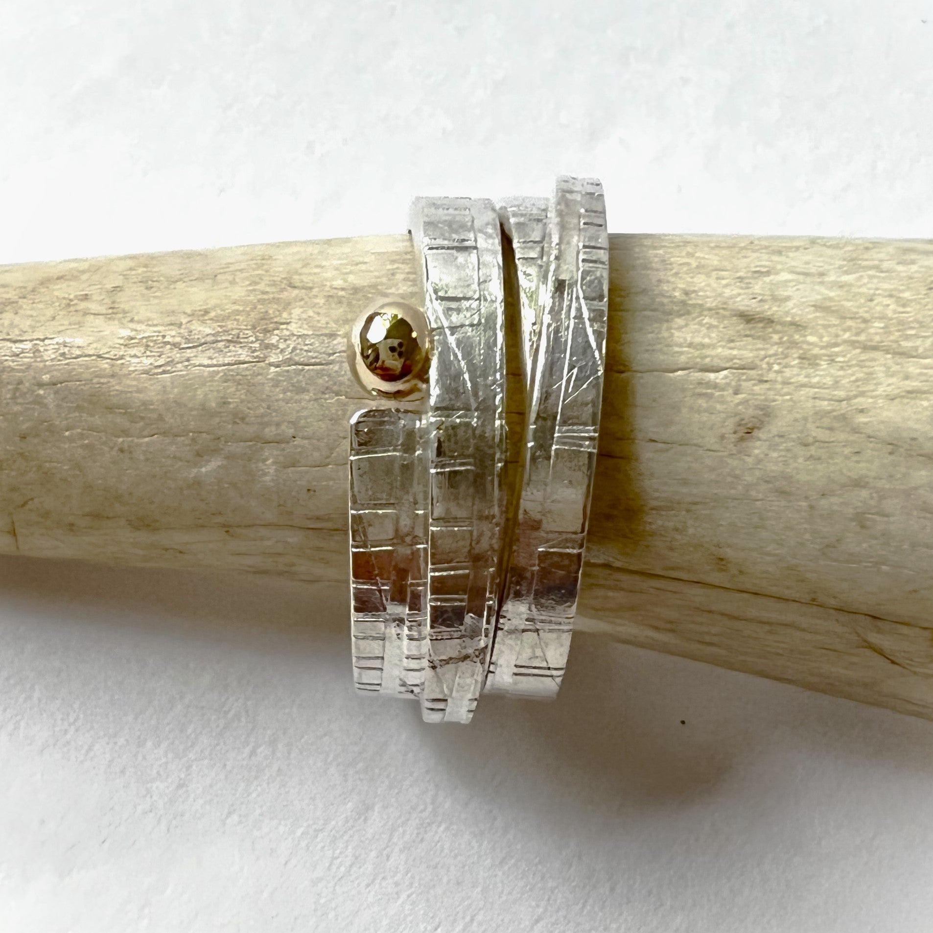 Wrapped & Stacked Silver Ring – Found Studio Paris