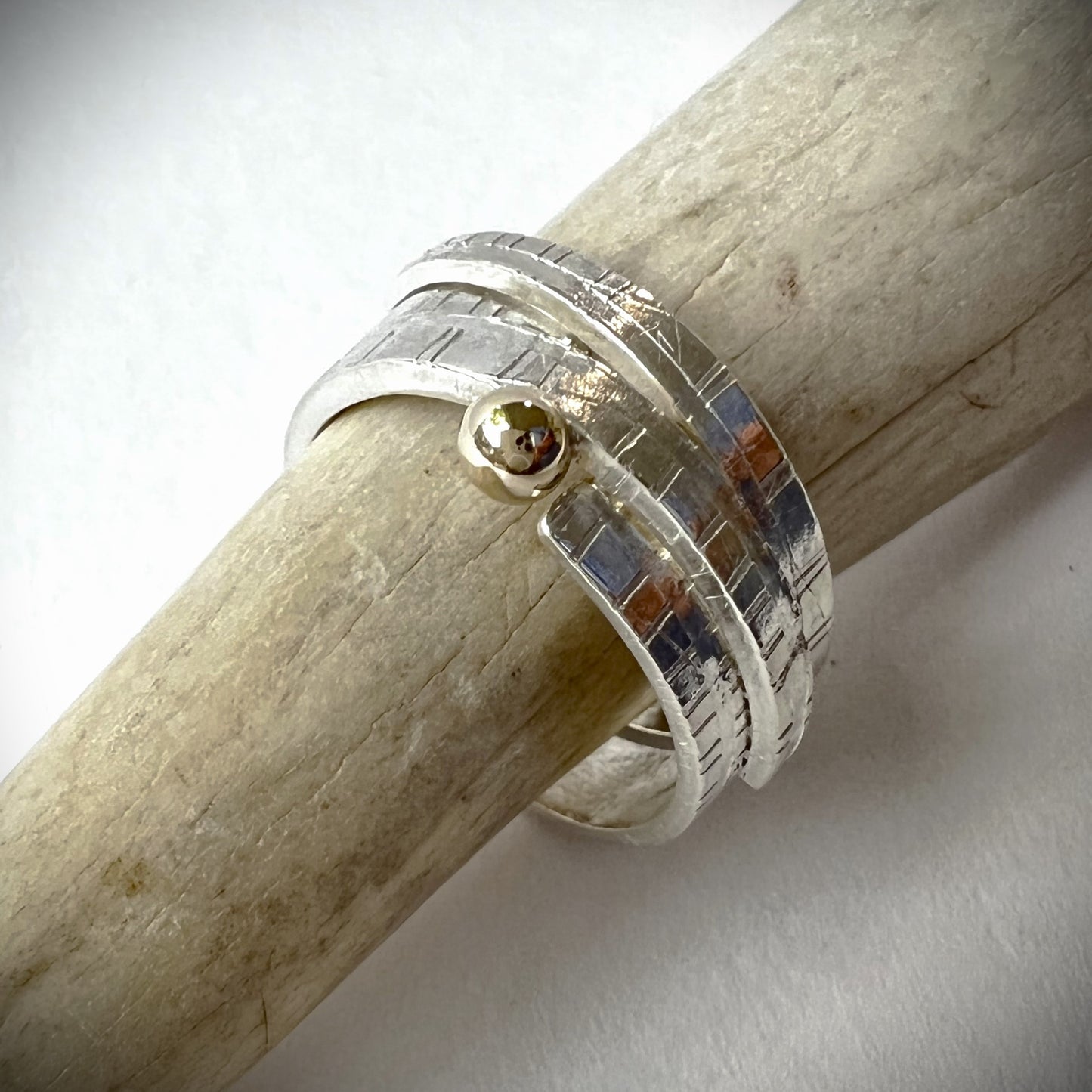 Wrapped & Stacked Silver Ring